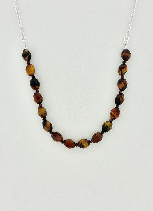 Tigereye Necklace, Faceted