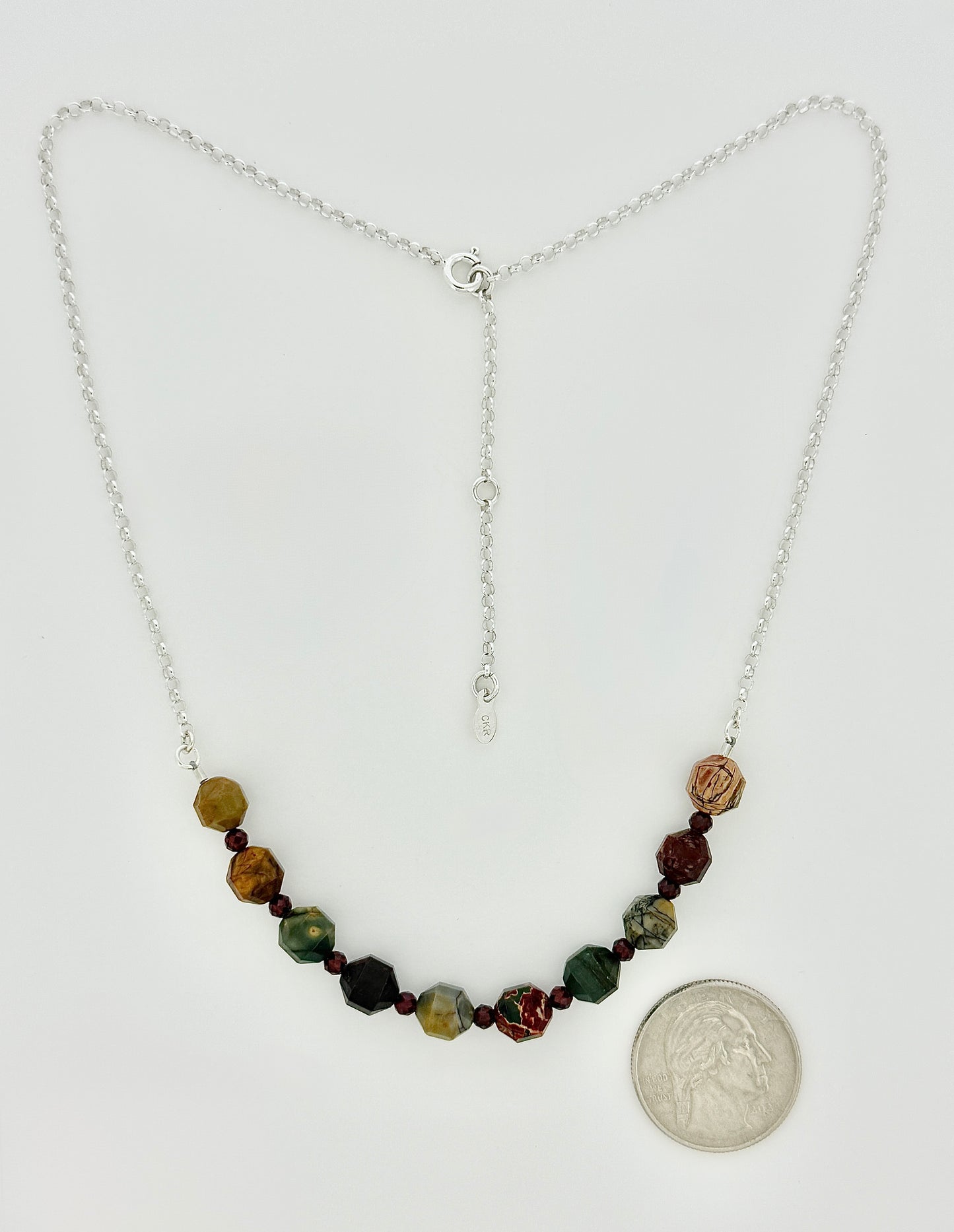 Red Creek Jasper Necklace, Faceted