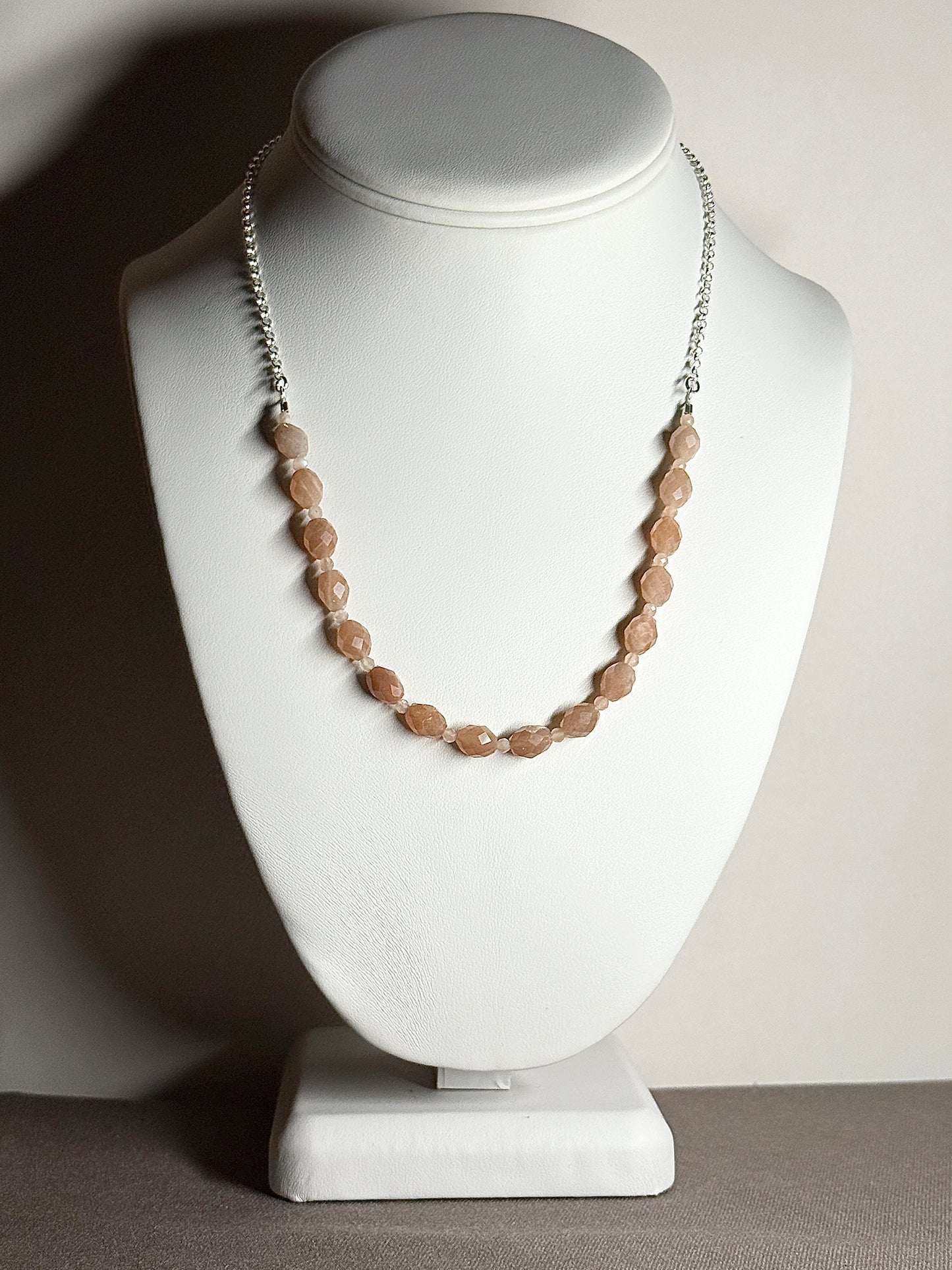 Sunstone Necklace, Faceted