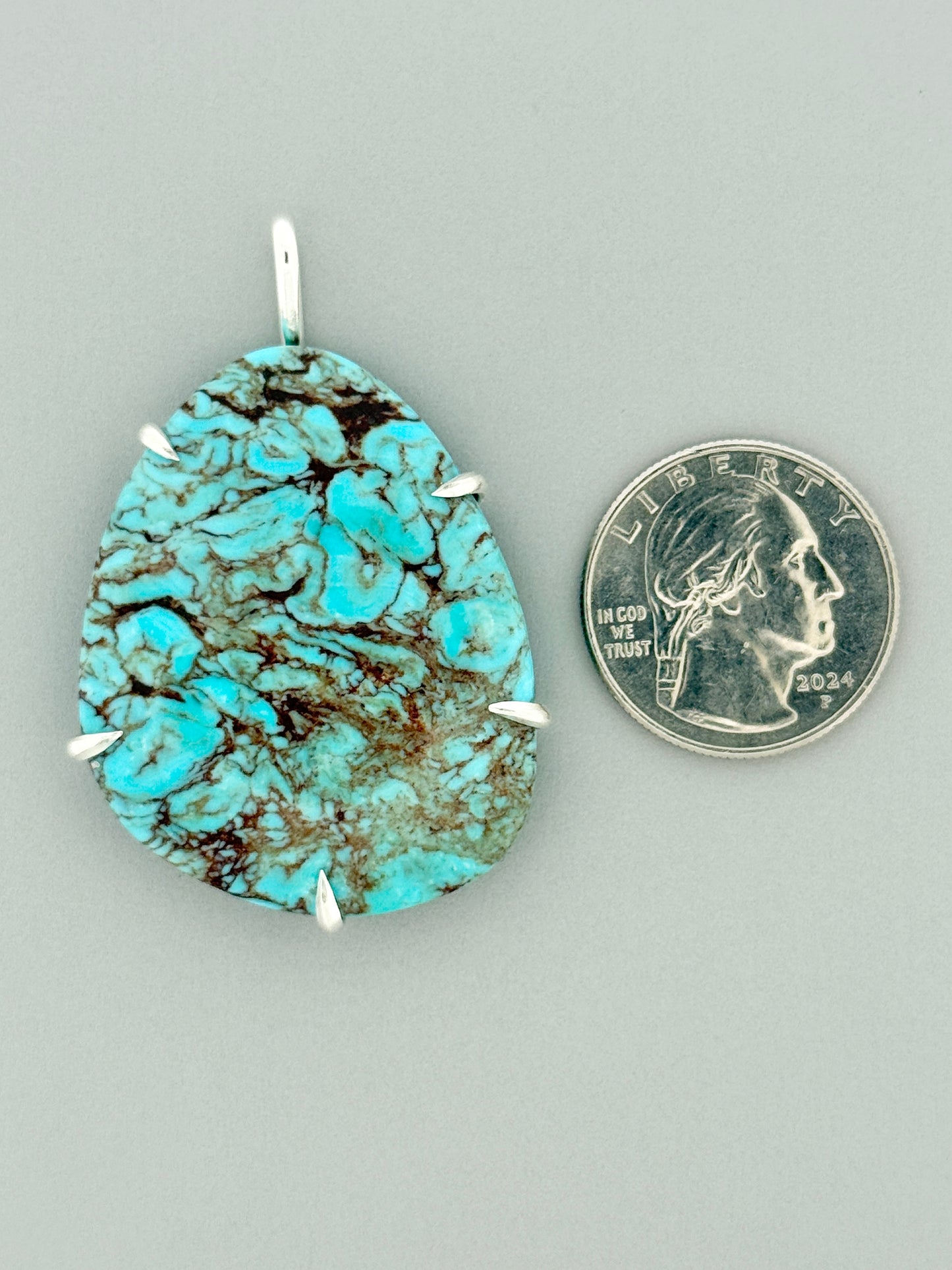 Kingman Turquoise Prong Mount