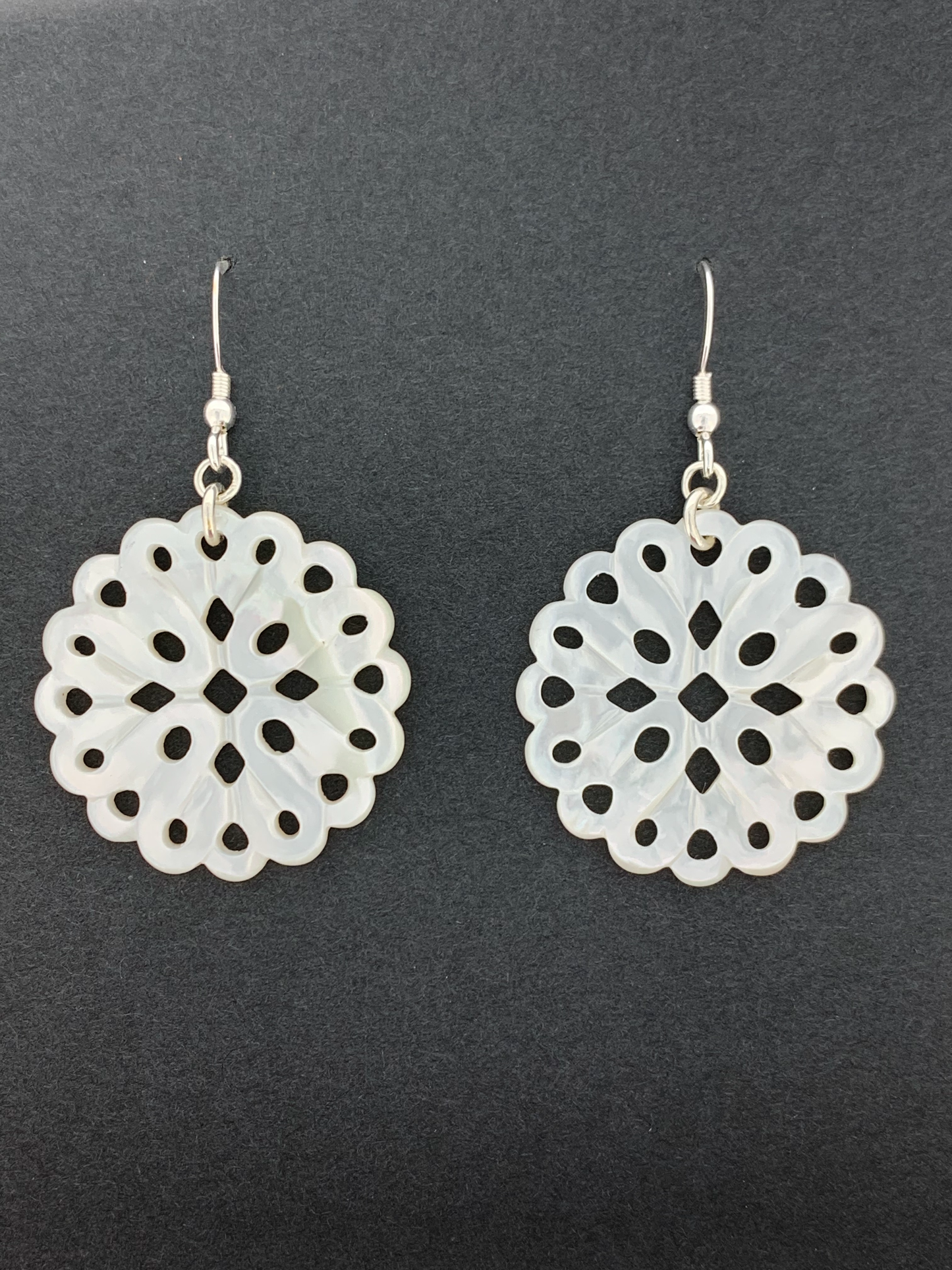 Mother of Pearl Earrings, Flower