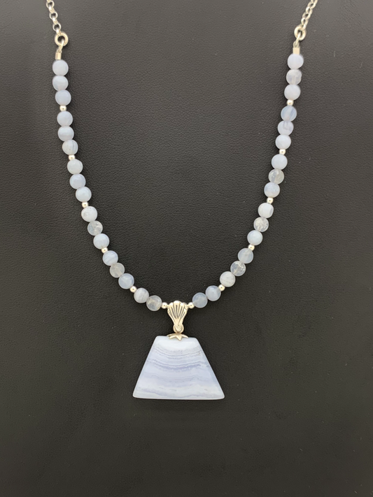 Blue Lace Agate Necklace