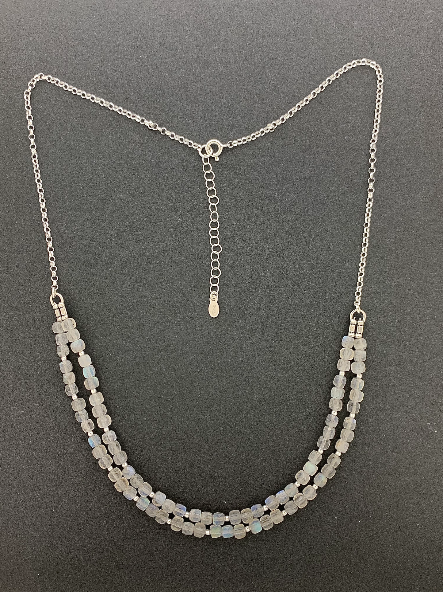 Labradorite Double Strand Necklace, Faceted