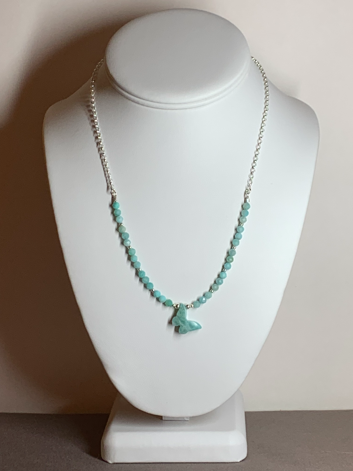 Amazonite Butterfly Necklace