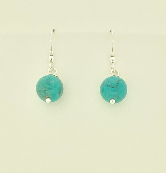 Turquoise Sphere Earrings