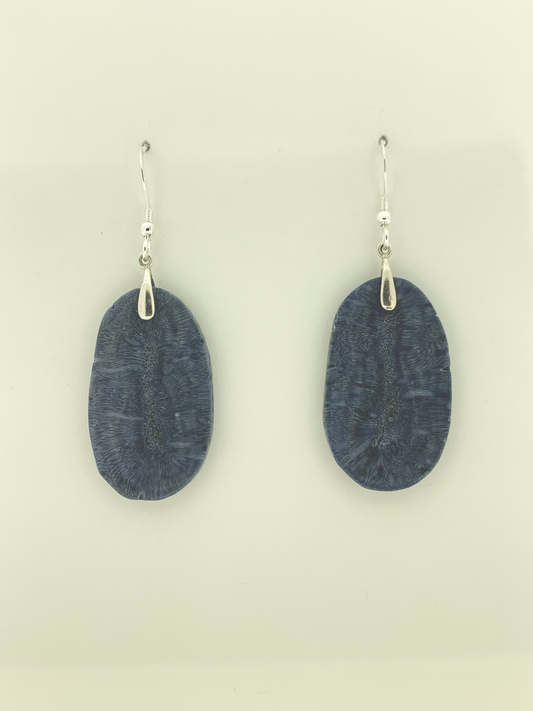 Blue Coral Earrings