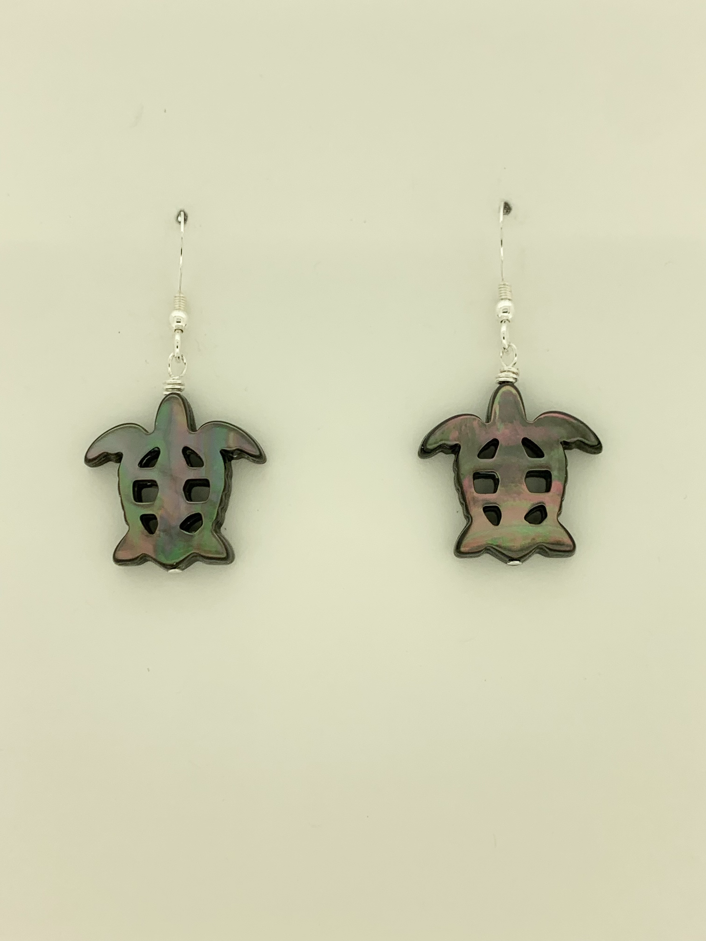 Mother of Pearl Earrings, Turtle