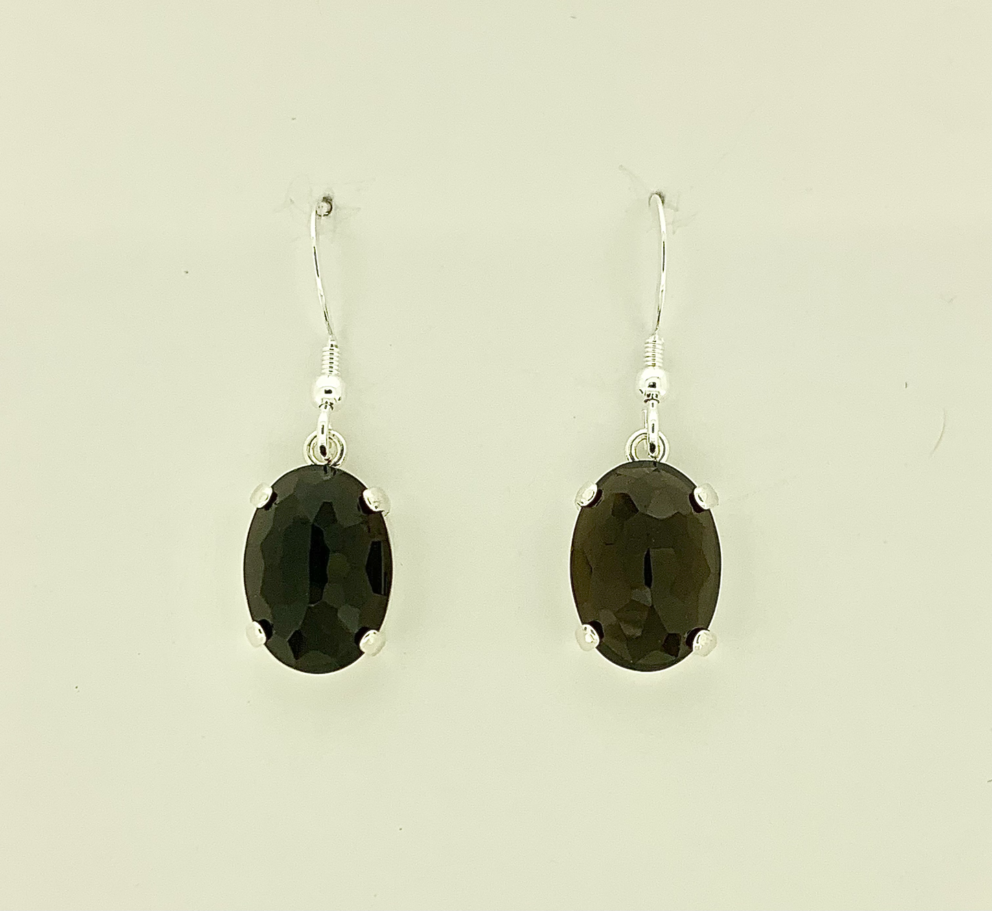 Smokey Quartz Earrings, Faceted