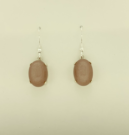 Moonstone Earrings, Sand