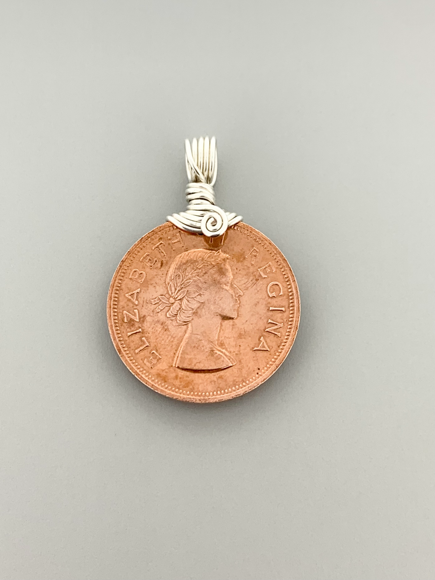 Bronze Dromedaris Coin Wire Wrap