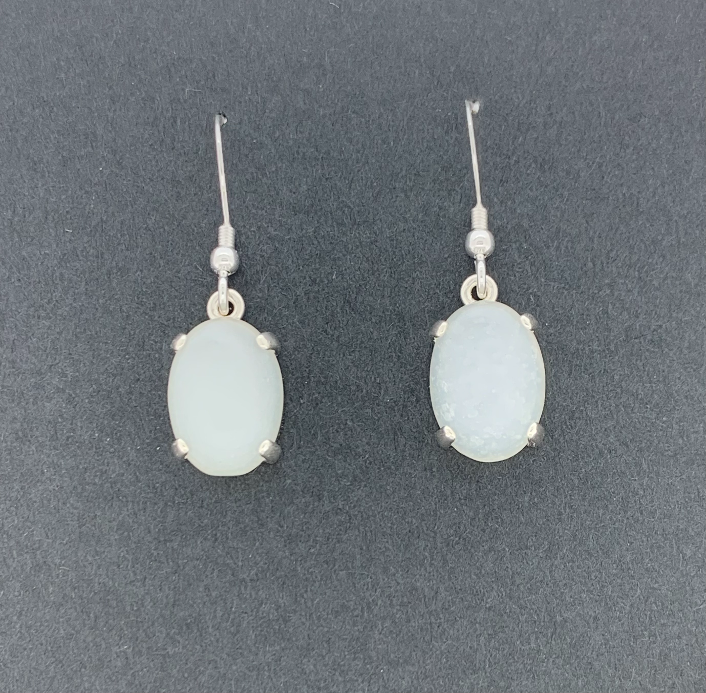 Moonstone Earrings, White