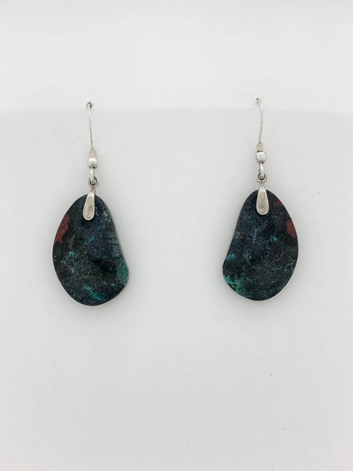 Chrysocolla And Cuprite Earrings