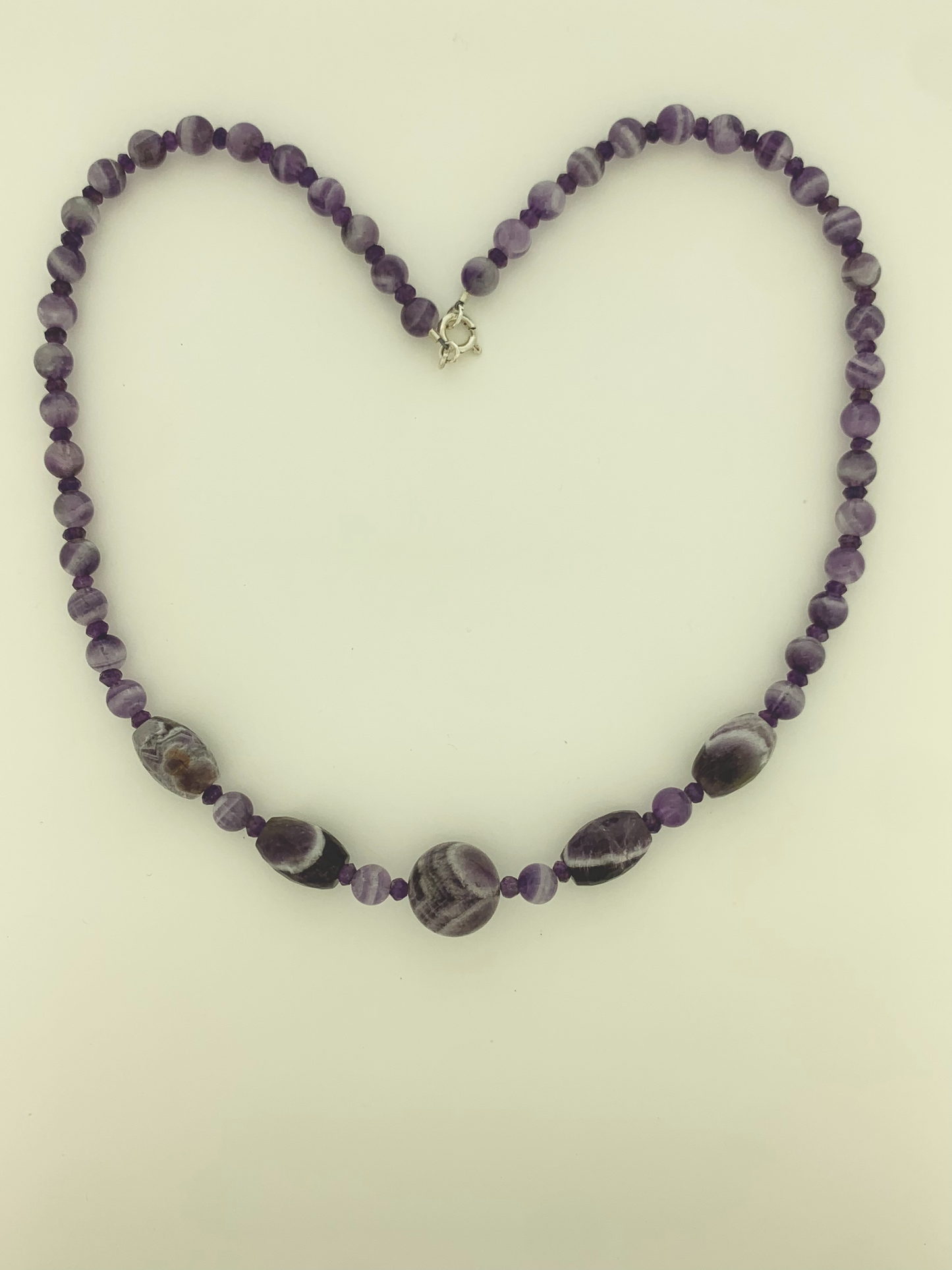 Amethyst and Snow Quartz Necklace