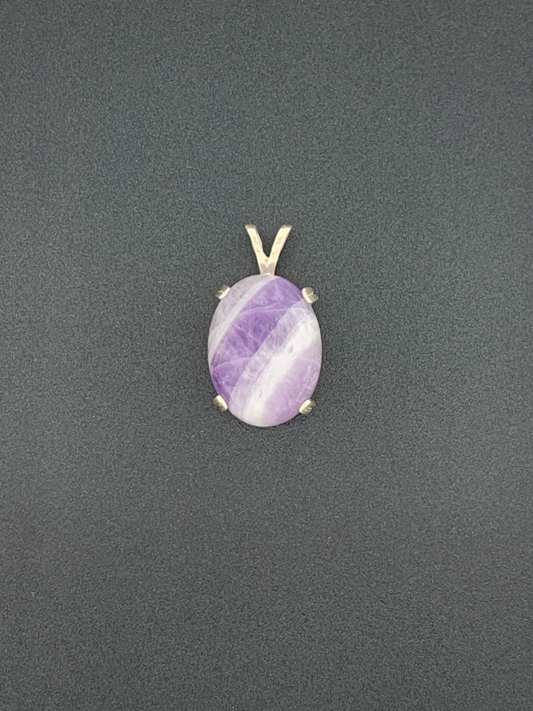 Amethyst and Snow Quartz Pendant