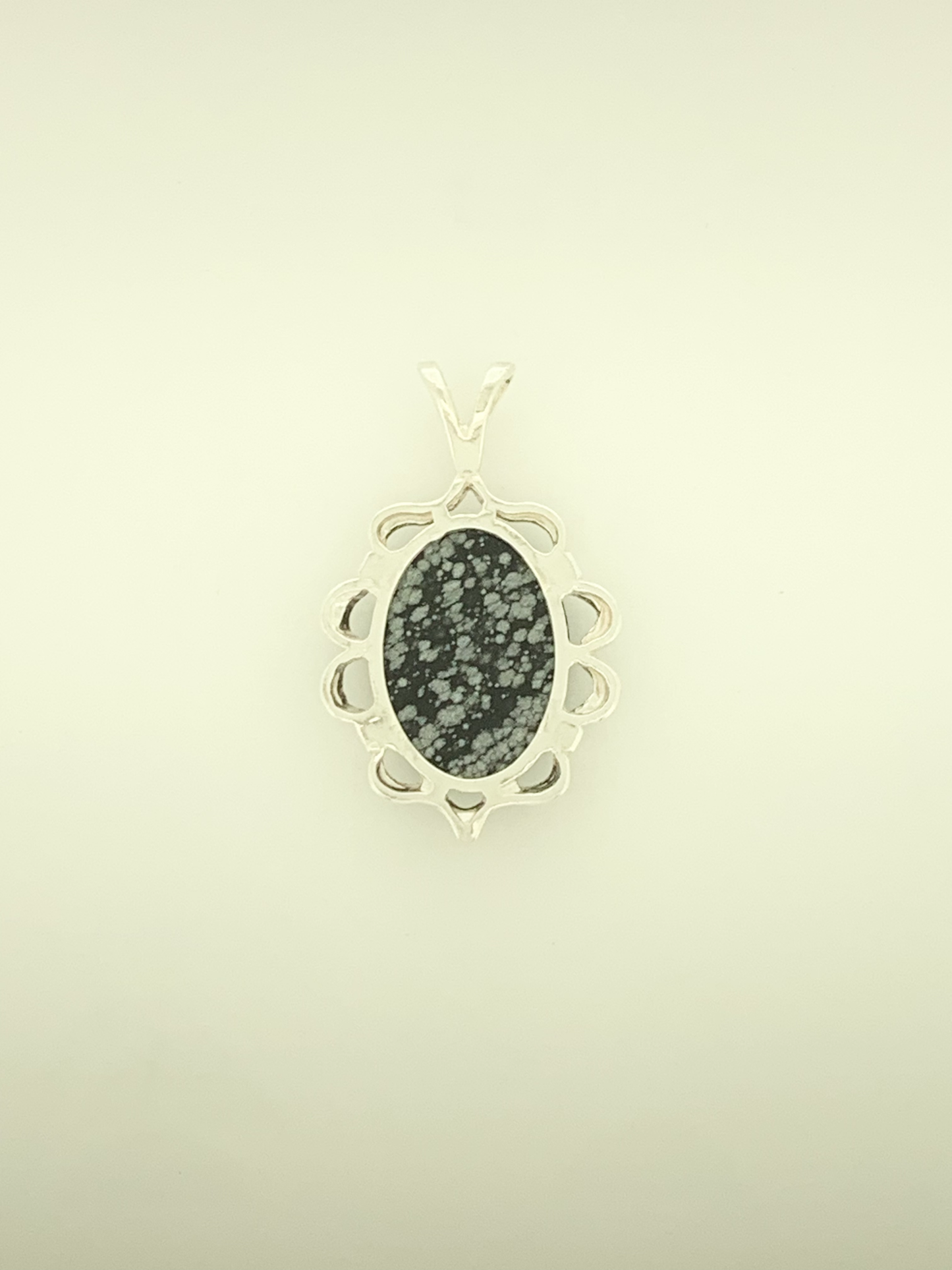 Snowflake Obsidian Pendant