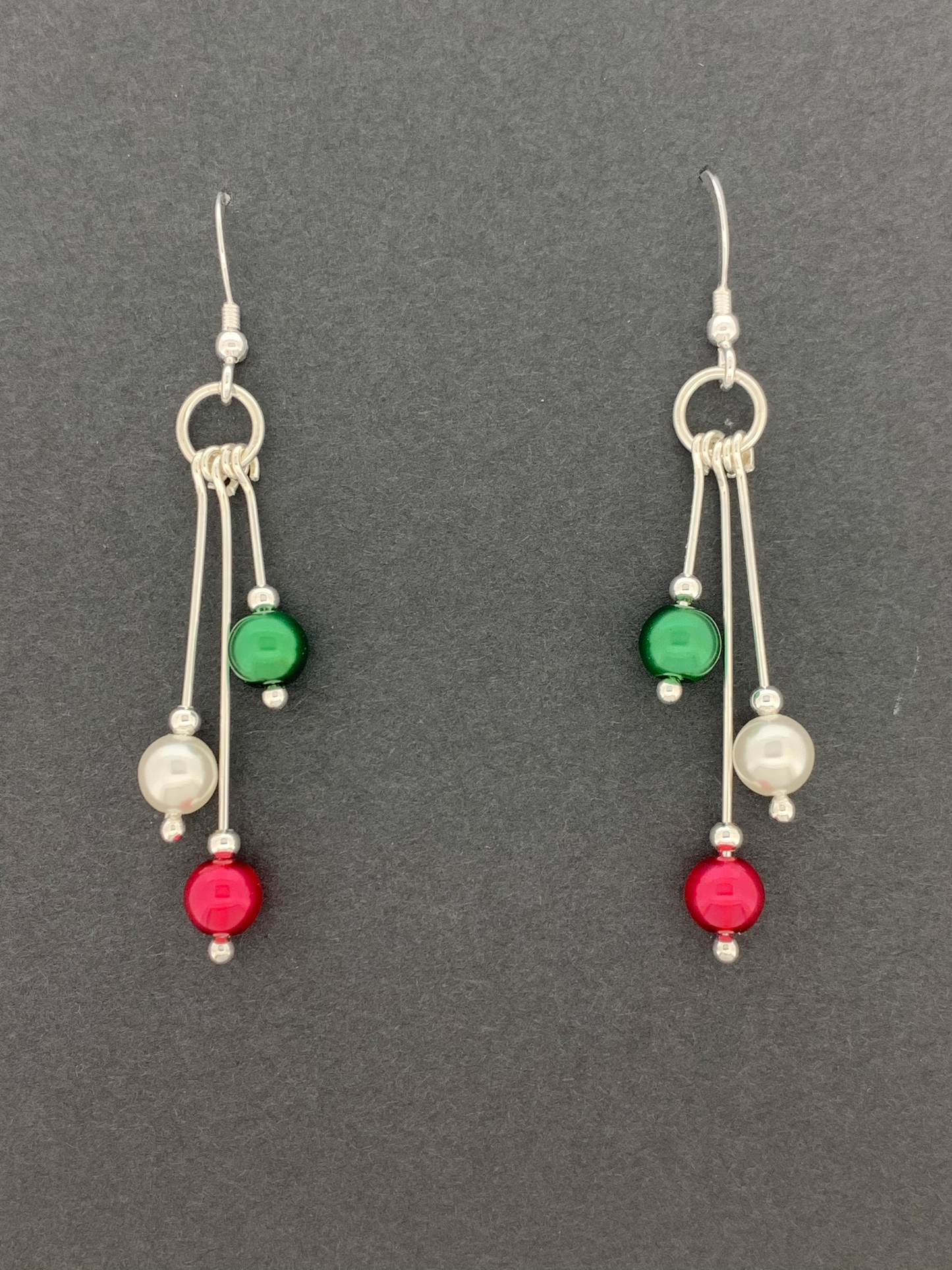 Christmas Earrings, Tri-dangle