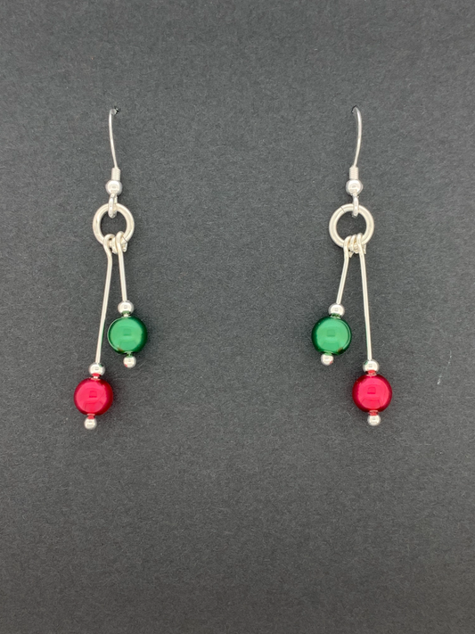 Christmas Earrings, Bi-dangle