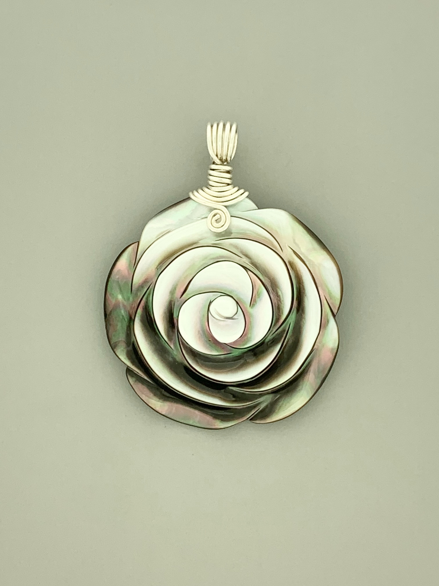 Mother of Pearl Wire Wrap, Flower