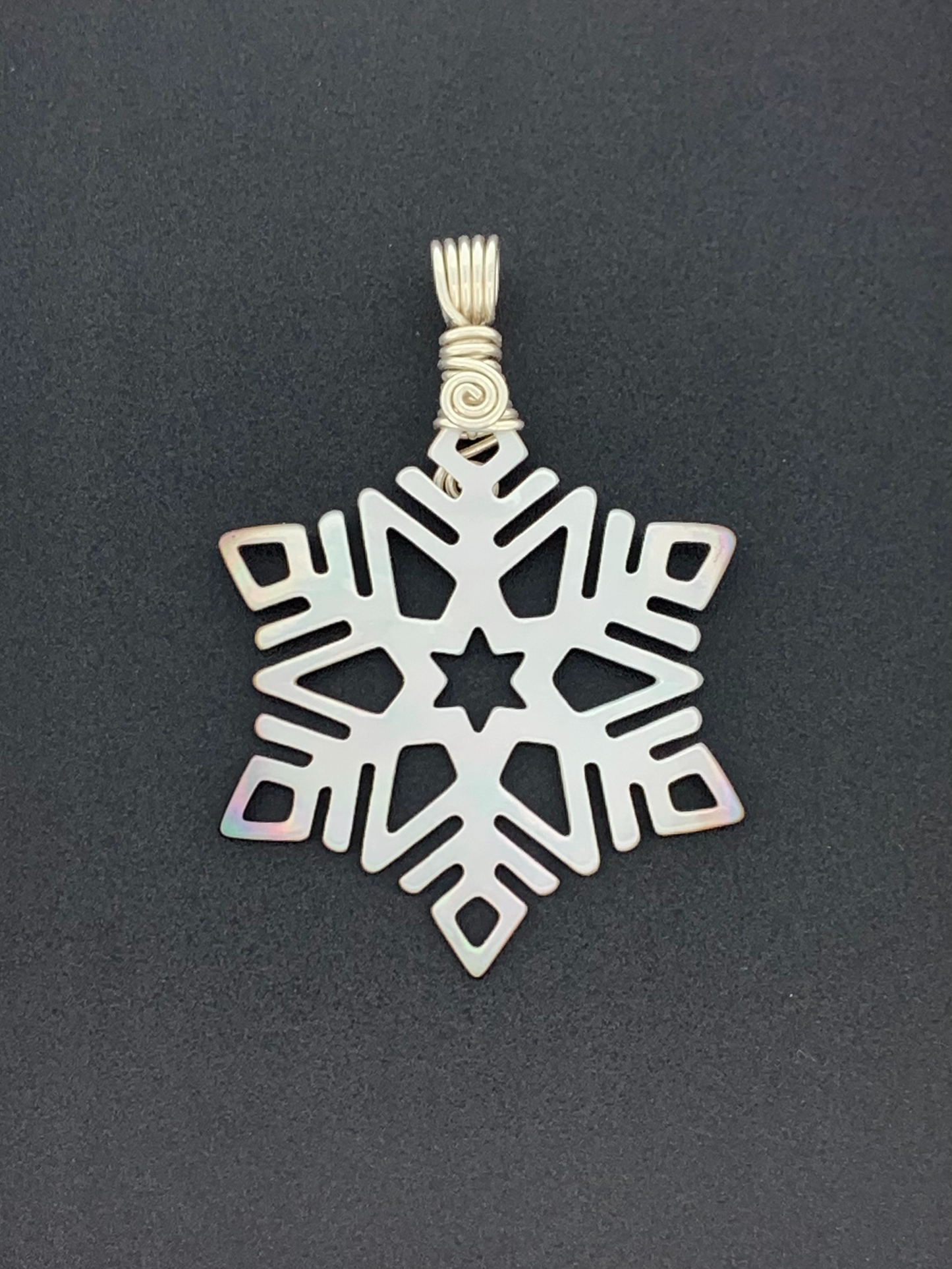 Mother of Pearl Wire Wrap, Snowflake