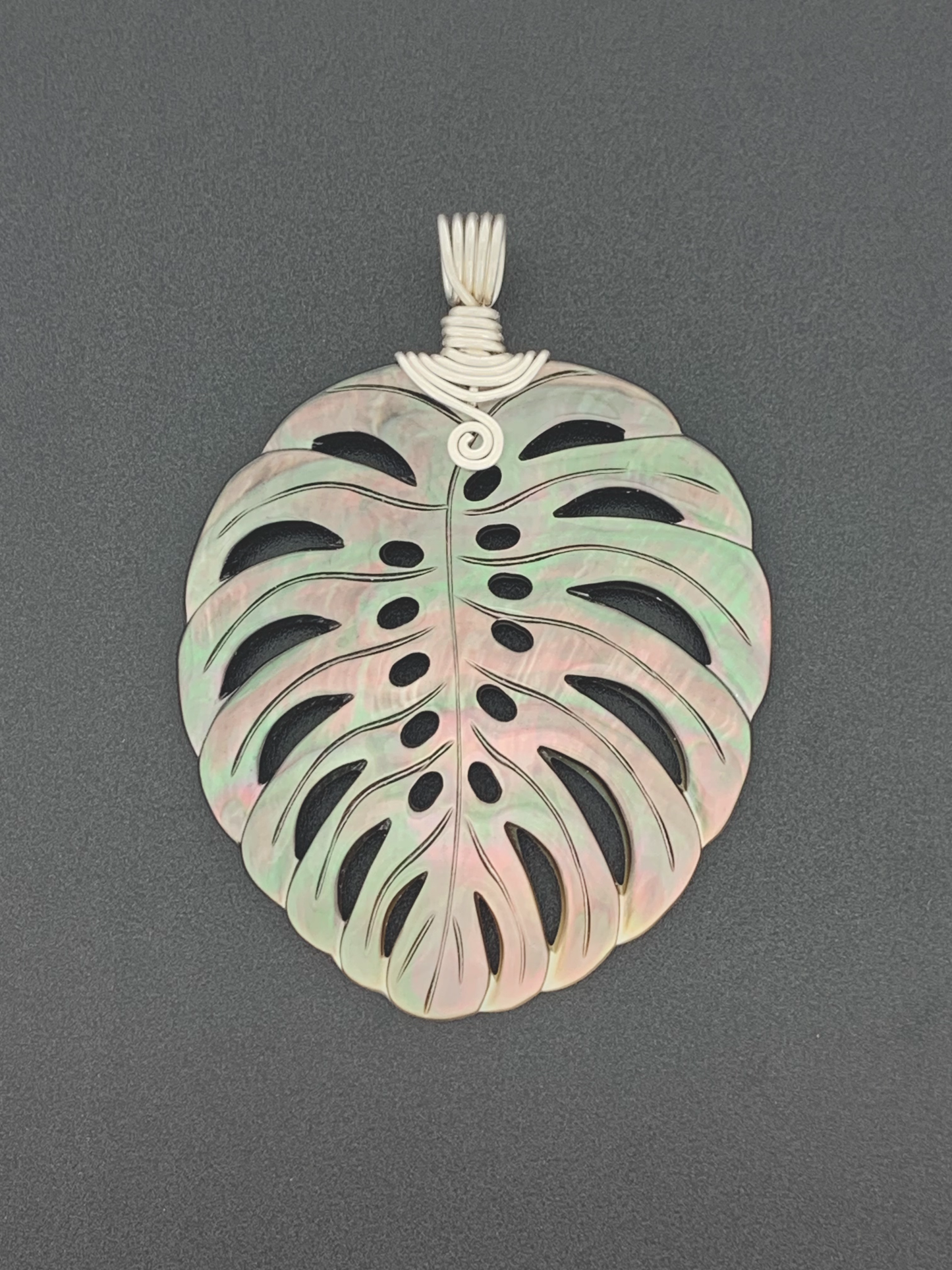 Mother of Pearl Wire Wrap, Leaf