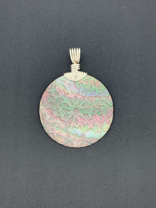 Mother of Pearl Wire Wrap, Snowflake