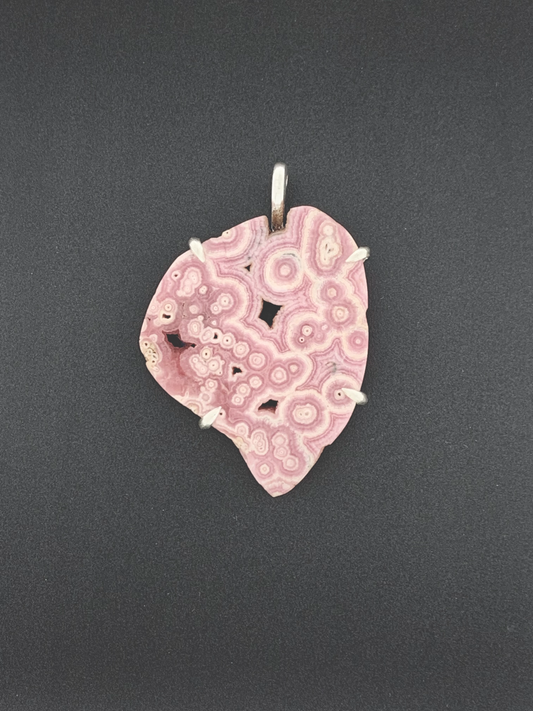 Rhodochrosite Prong Mount