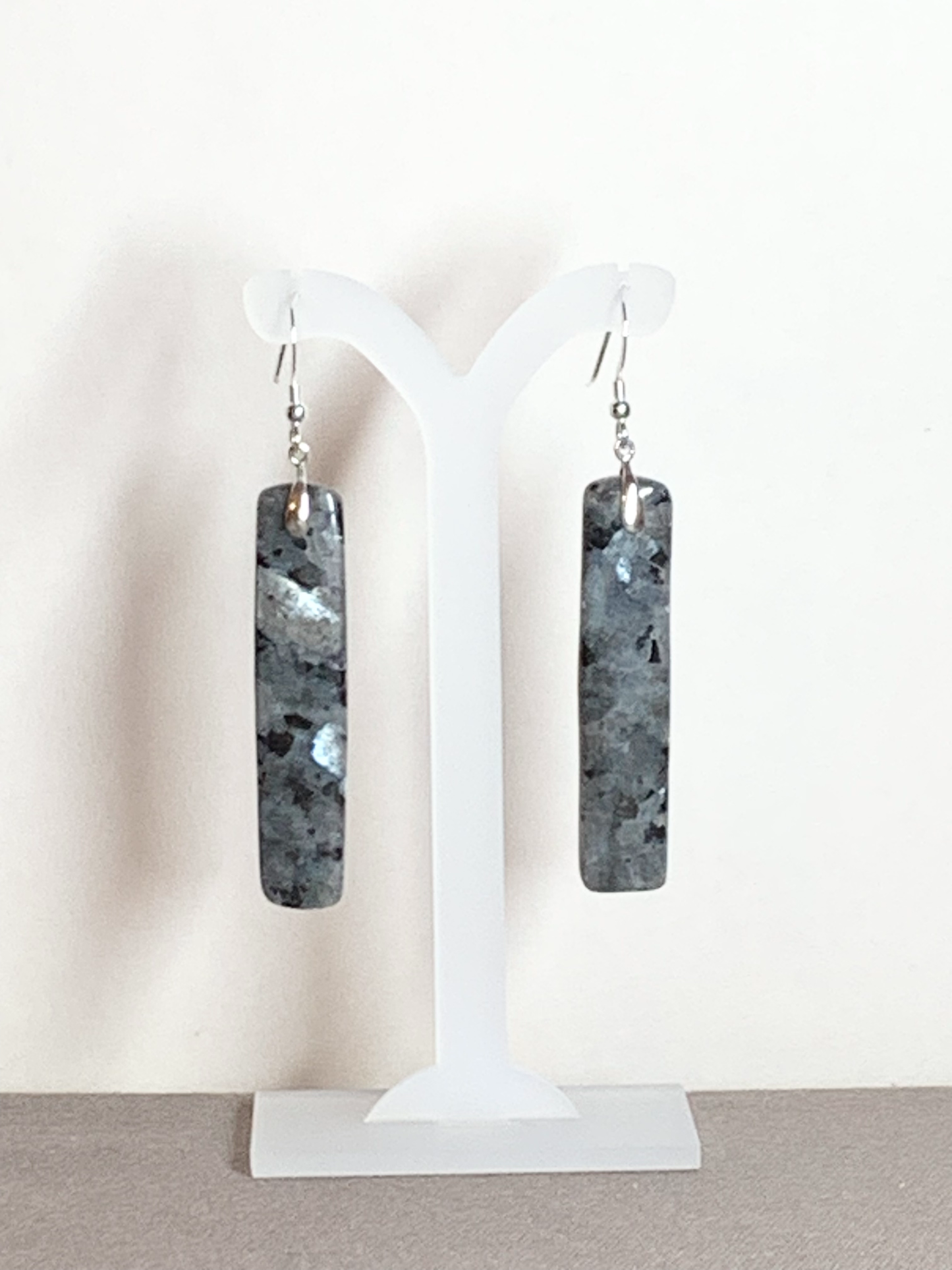 Larvakite Earrings