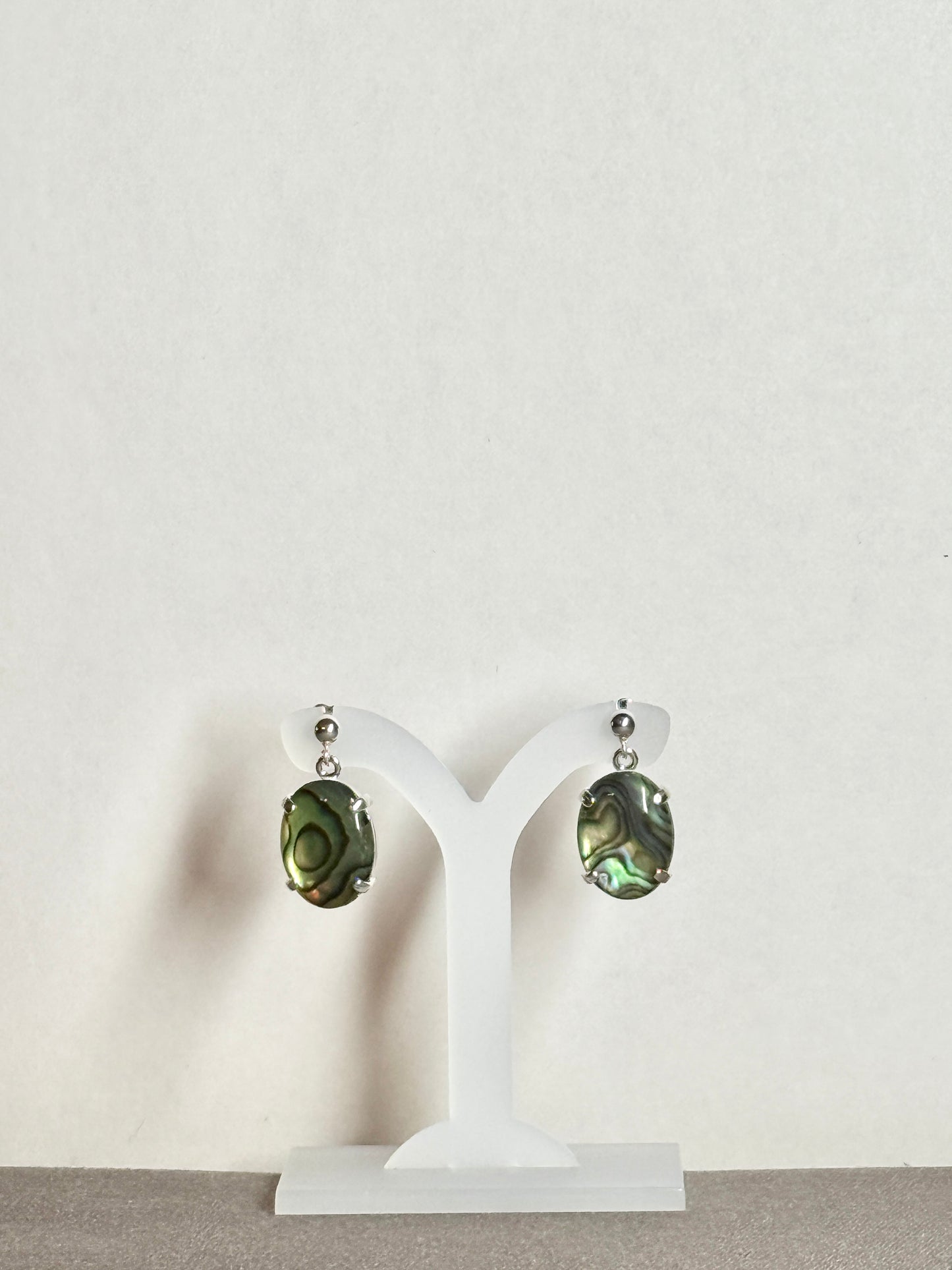 Abalone Earrings, Ball-and-post