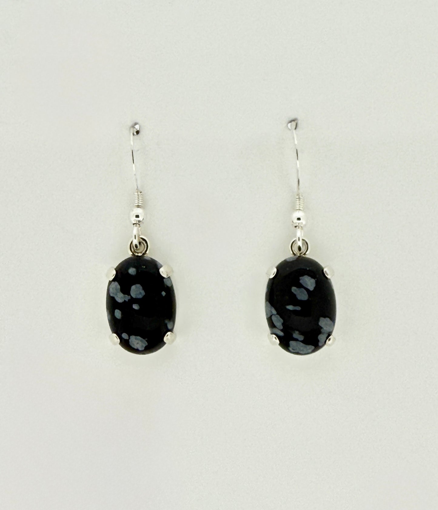 Snowflake Obsidian Earrings