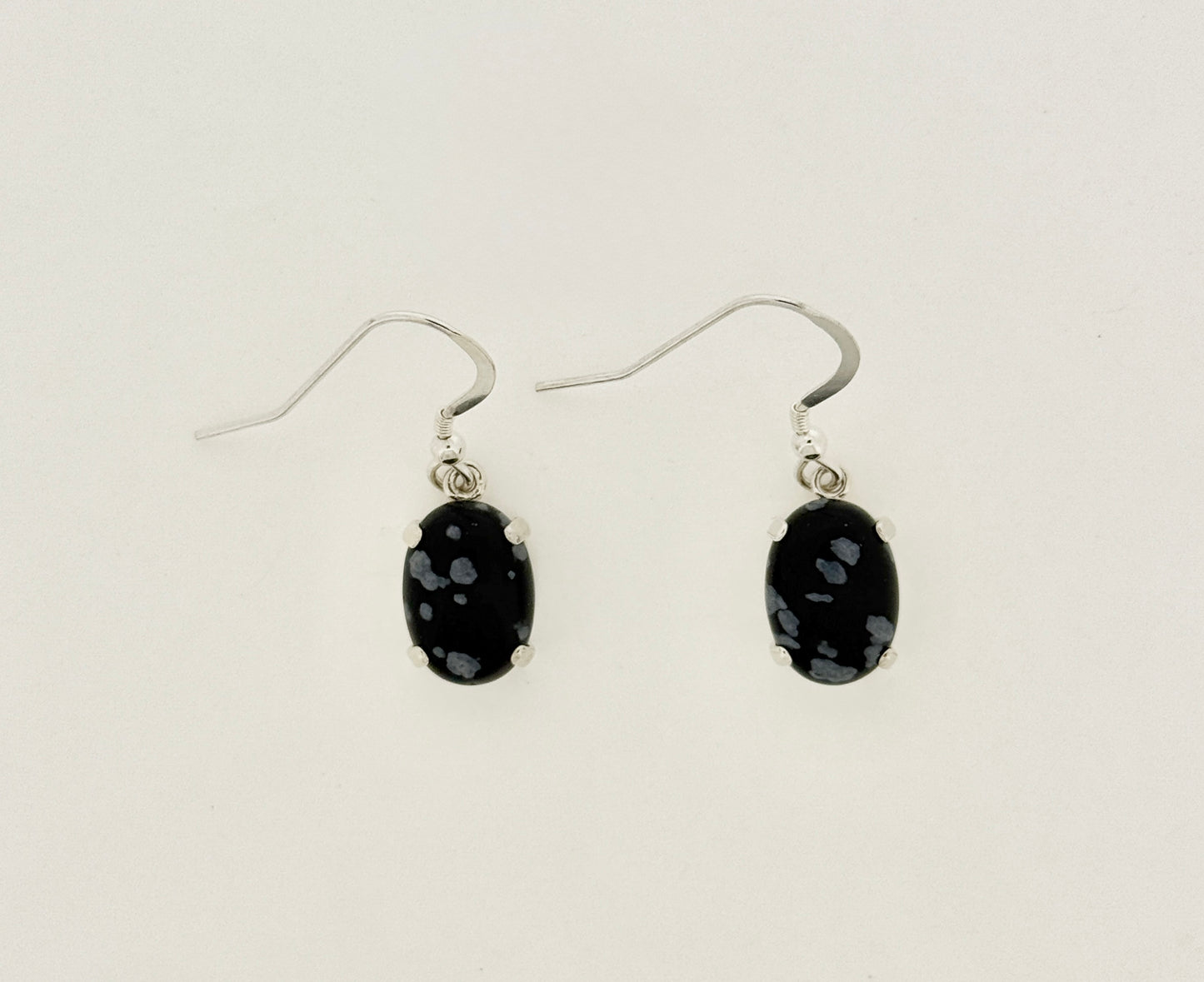 Snowflake Obsidian Earrings