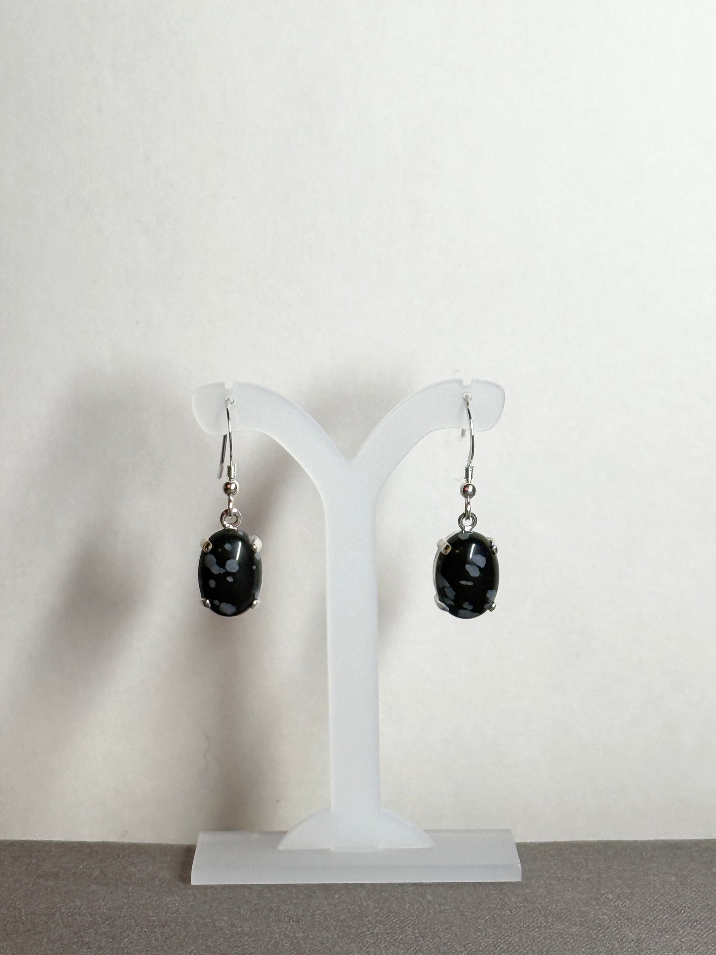 Snowflake Obsidian Earrings