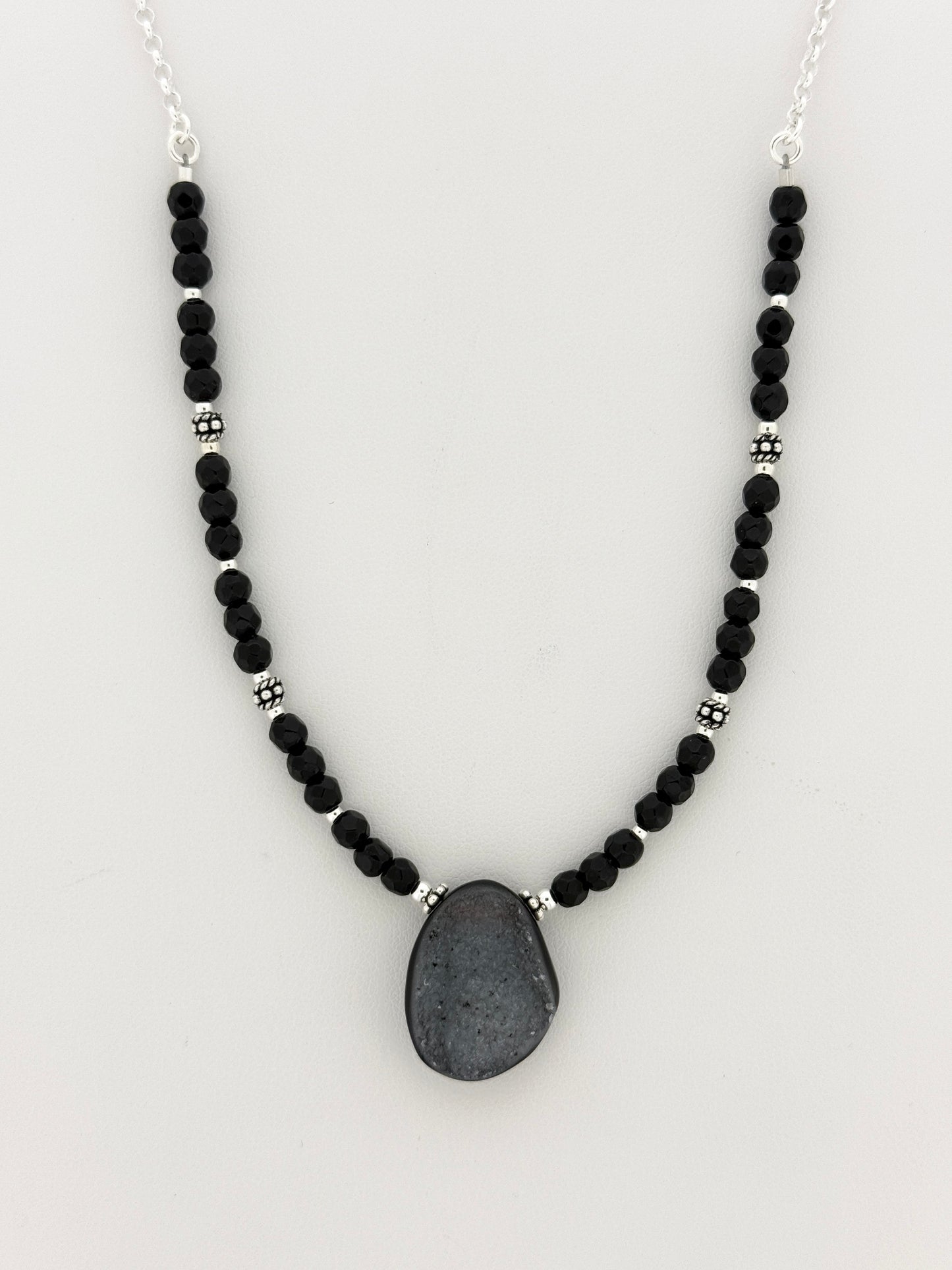 Geode Section Necklace, Druzy