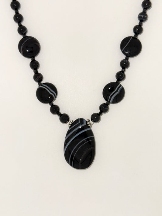 Banded Onyx Necklace