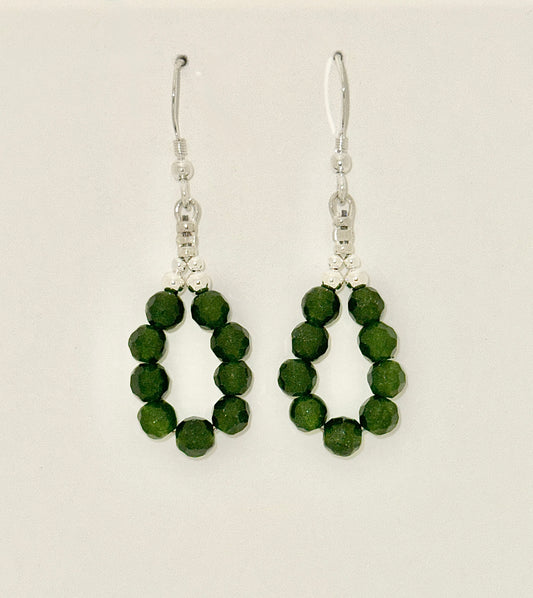 Jade Earrings, Faceted