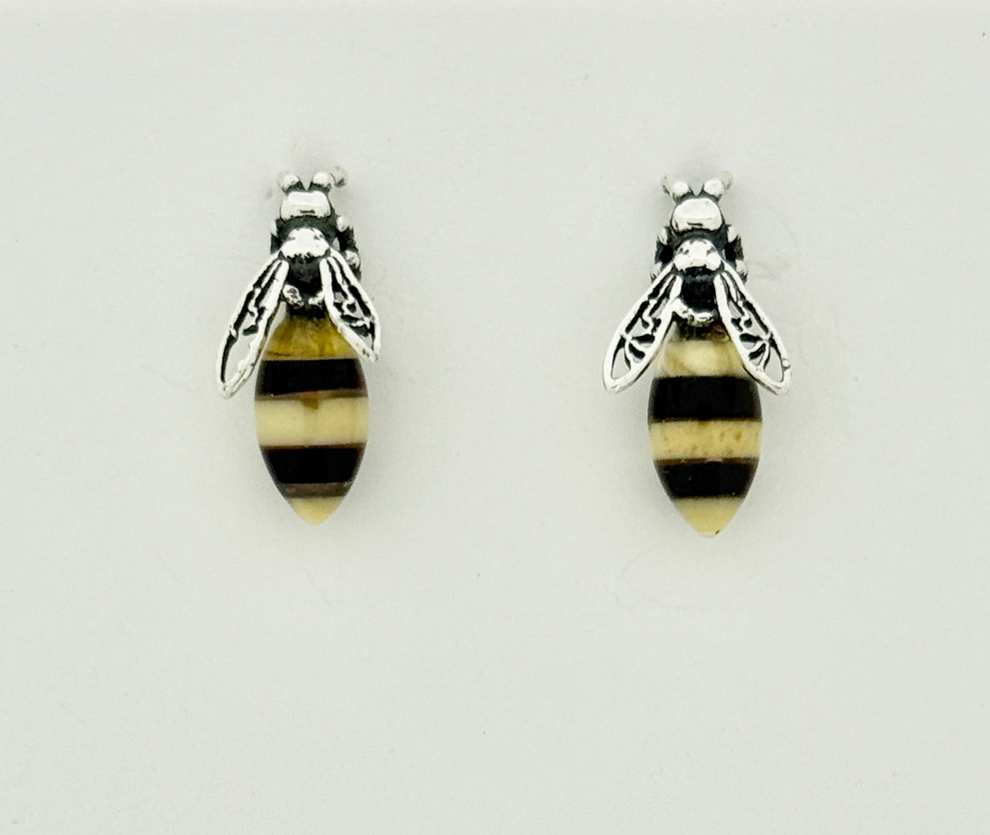 Amber Earrings, Bee Studs