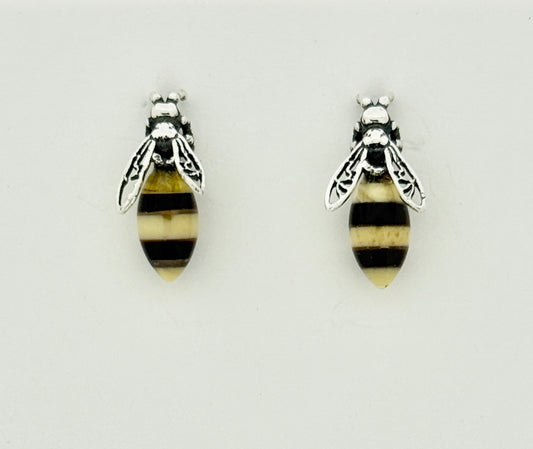 Amber Earrings, Bee Studs