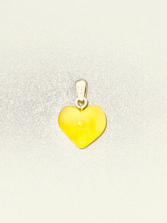 Amber Pendant, Heart
