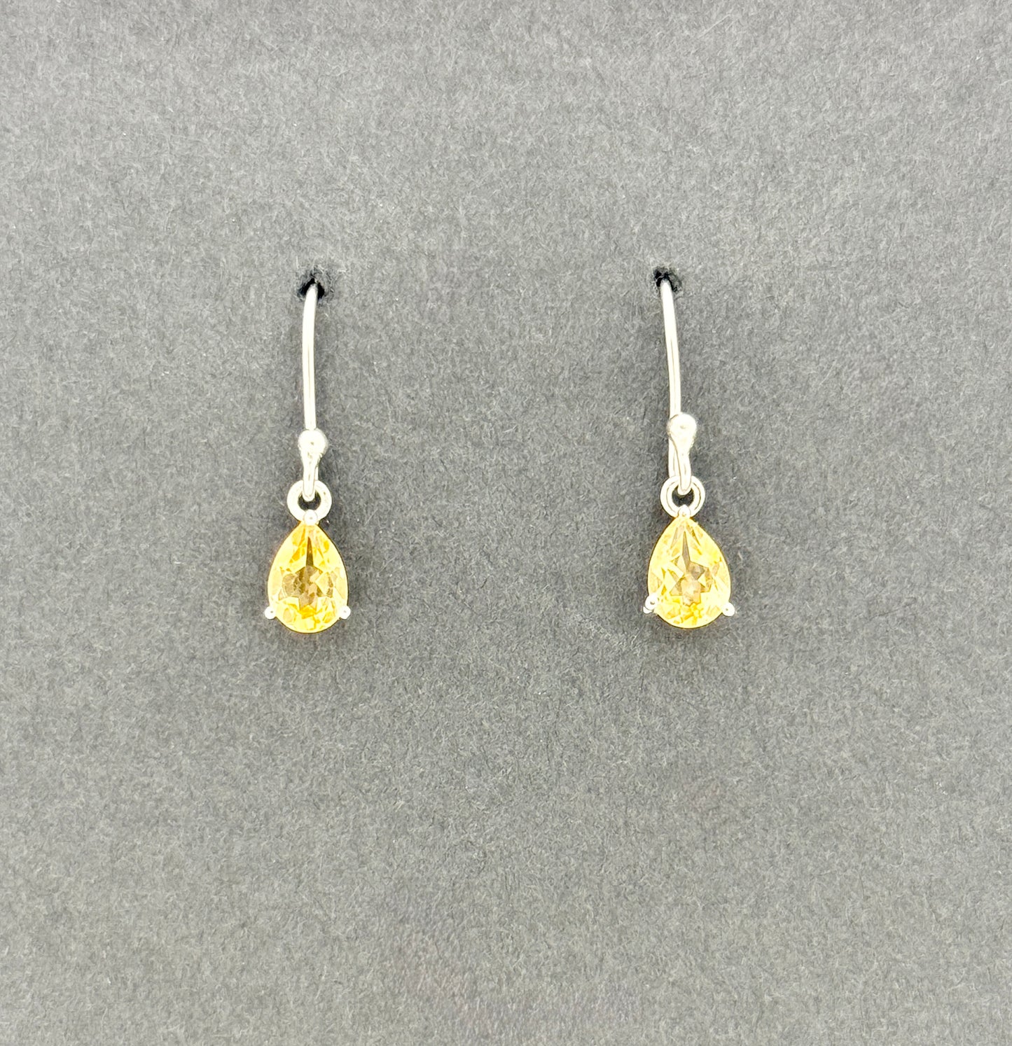 Citrine Earrings with Faceted Stones