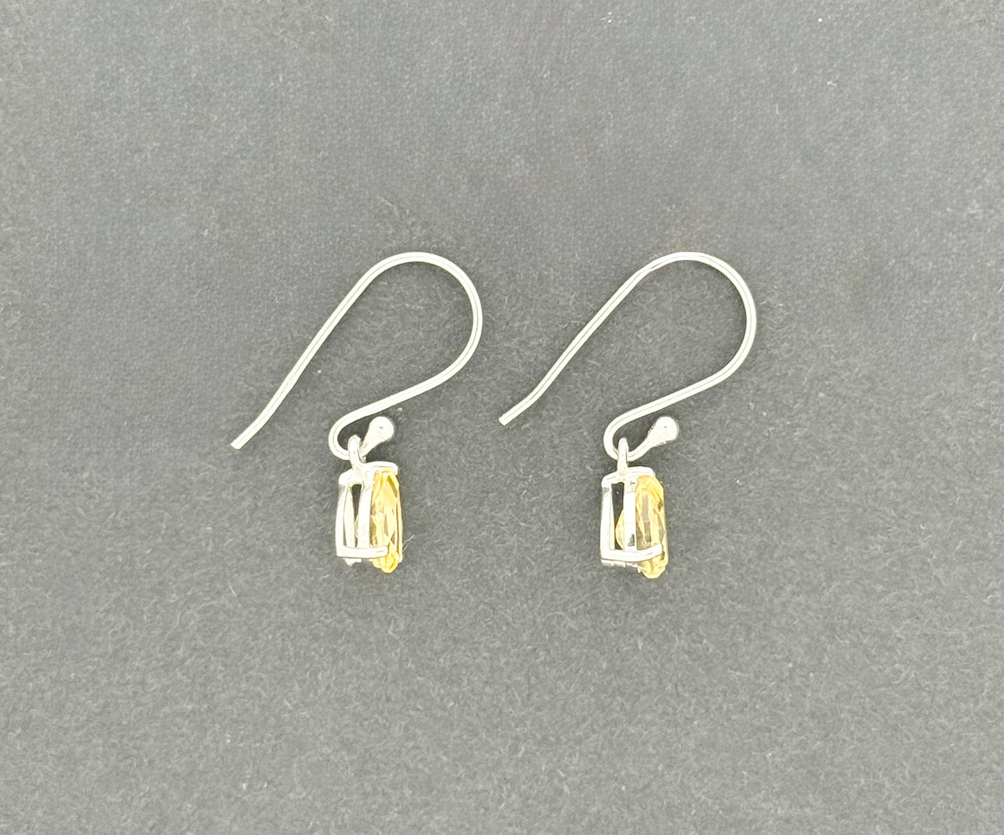 Citrine Earrings with Faceted Stones
