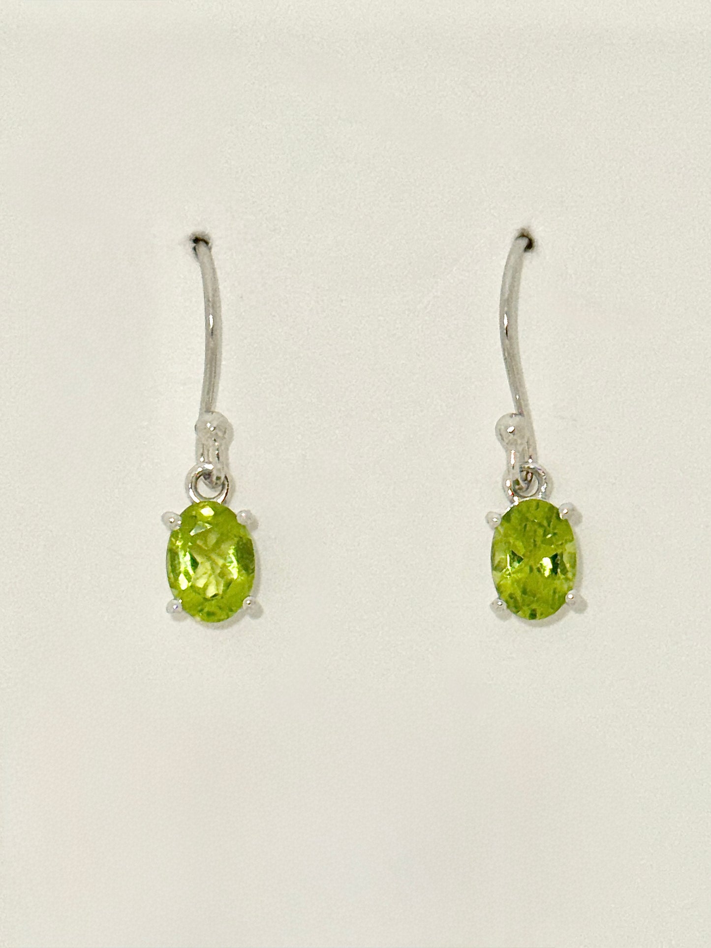 Peridot Earrings with Faceted Stones