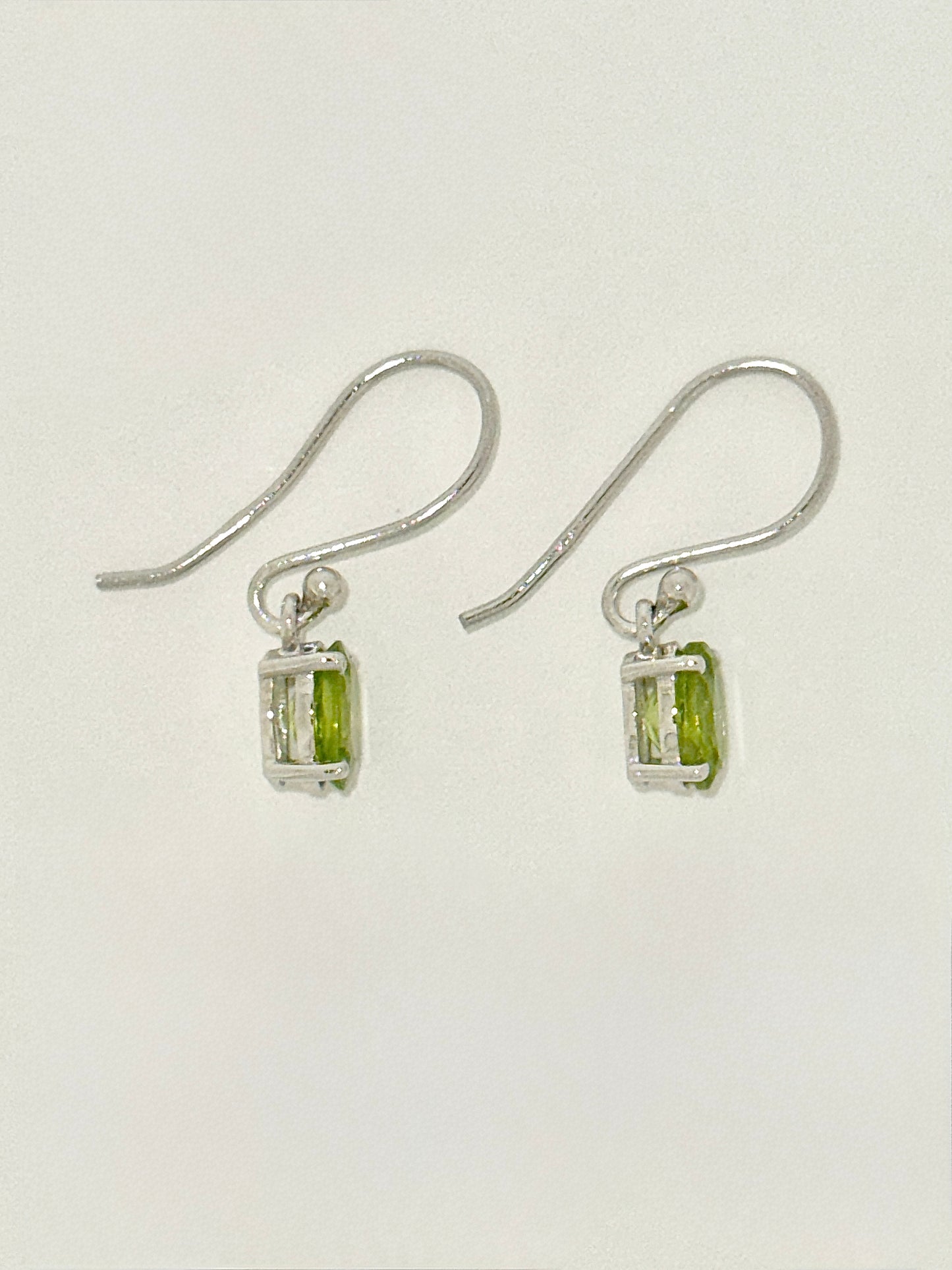Peridot Earrings with Faceted Stones