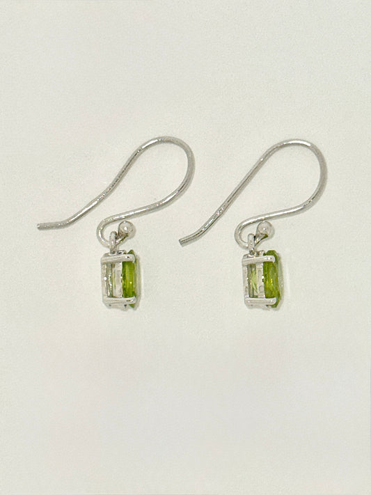 Peridot Earrings with Faceted Stones