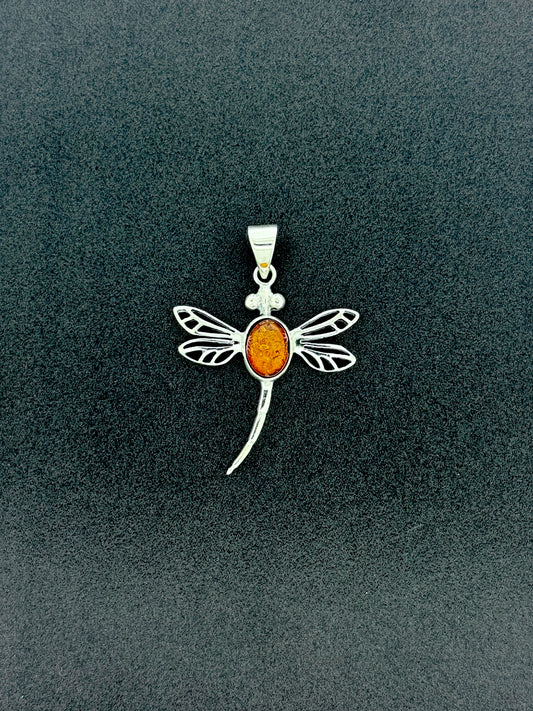 Amber Pendant, Dragonfly