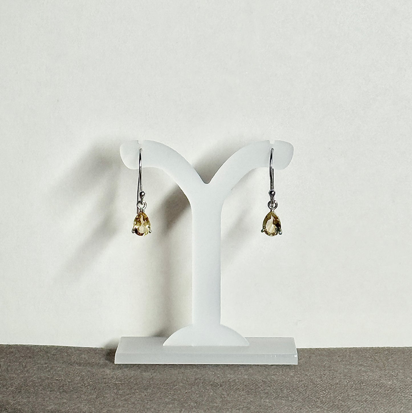 Citrine Earrings with Faceted Stones